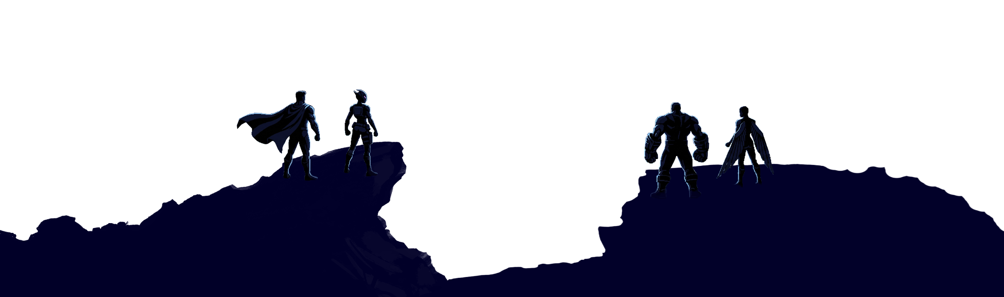 Foreground character and cliff layer